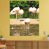 Afrikanischer Tierbeere | Funny Flamingo Lovers Leinwanddruck (Insitu (Wohnzimmer))