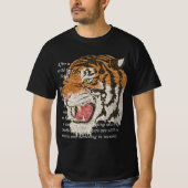 Afrikanischer Tigergesicht - Weißer Text T-Shirt (Vorderseite)