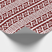 afrikanischer traditioneller Stil Nahtloses weißes Geschenkpapier (Ecke)