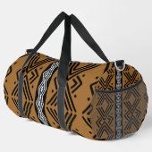 Afrikanischer Tribal-Schlammtuch inspirierte Duffe Duffle Bag (Rechte Ecke)