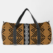 Afrikanischer Tribal-Schlammtuch inspirierte Duffe Duffle Bag (Rückseite)