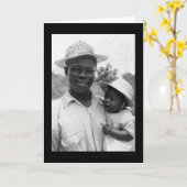 Afrikanischer Vater und Baby 1935 Karte (Gelbe Blume)