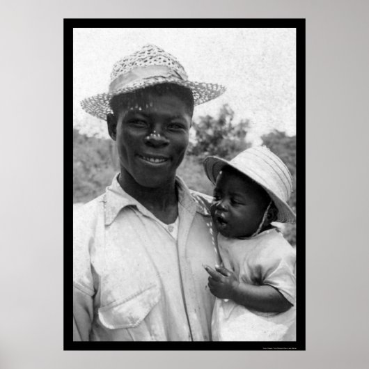 Afrikanischer Vater und Baby 1935 Poster (Vorne)