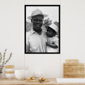 Afrikanischer Vater und Baby 1935 Poster (Küche)