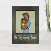 Afrikanischer Vater und Tochter Karte (Vorderseite)