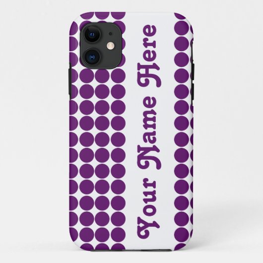 afrikanischer Violet Safari-Dot mit Namen Case-Mate iPhone Hülle (Rückseite)