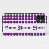 afrikanischer Violet Safari-Dot mit Namen Case-Mate iPhone Hülle (Rückseite (Horizontal))