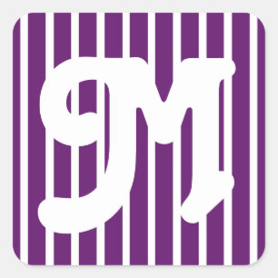 Afrikanischer Violet Safari Streifen Quadratischer Aufkleber