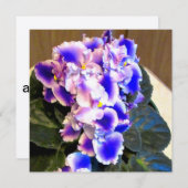 Afrikanischer Violettblau Einladung (Vorne/Hinten)