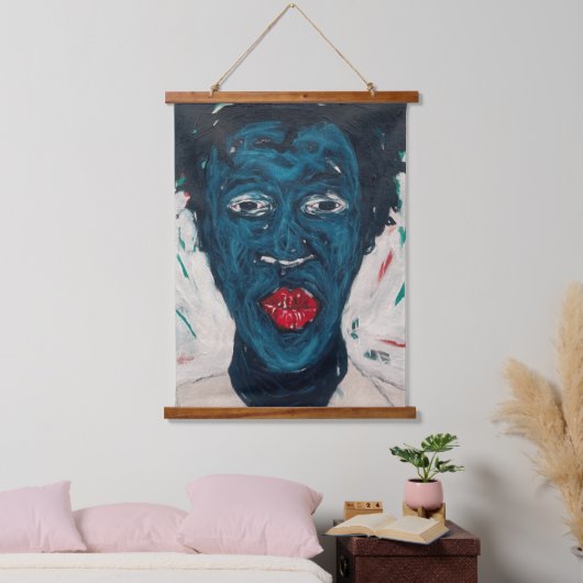Afrikanischer Wandteppich Mit Holzrahmen (Schlafzimmer)