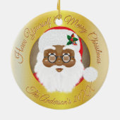 Afrikanischer Weihnachtsfeiertag Keramik Ornament (Hinten)