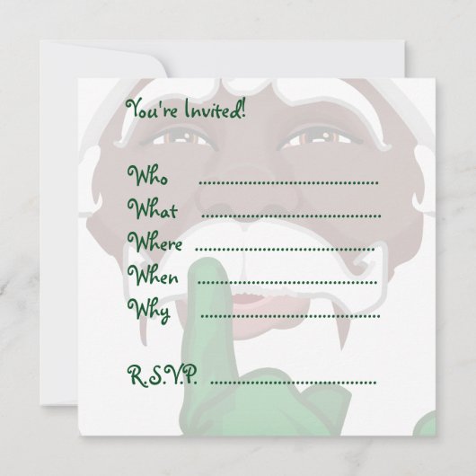 Afrikanischer Weihnachtsladen Einladung (Rückseite)