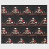 Afrikanischer Weihnachtsmann Candy Wrapping Paper Geschenkpapier (Flach)