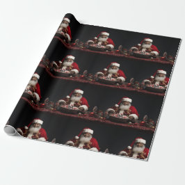 Afrikanischer Weihnachtsmann Candy Wrapping Paper Geschenkpapier