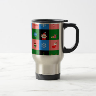 Afrikanischer Weihnachtsmann Colorblock Reisebecher