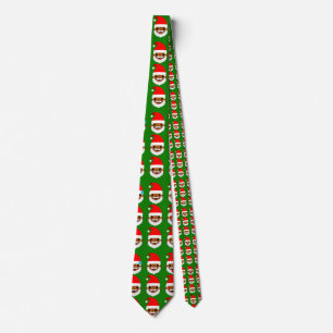 Afrikanischer Weihnachtsmann Emoji Emoticons Krawatte