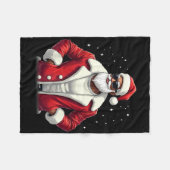 Afrikanischer Weihnachtsmann Pajama Cool Black Fleecedecke (Vorderseite (Horizontal))