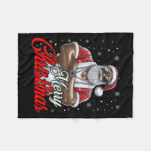 Afrikanischer Weihnachtsmann Pajama Cool Black Fleecedecke (Vorderseite (Horizontal))