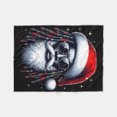 Afrikanischer Weihnachtsmann Pajama Cool Black Fleecedecke (Vorderseite (Horizontal))