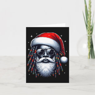 Afrikanischer Weihnachtsmann Pajama Cool Black Karte