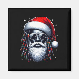 Afrikanischer Weihnachtsmann Pajama Cool Black Magnet
