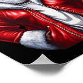 Afrikanischer Weihnachtsmann Pajama Cool Black Poster (Ecke)