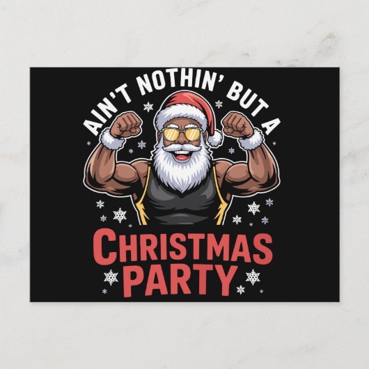 Afrikanischer Weihnachtsmann Pajama Feiertagspostkarte (Vorderseite)