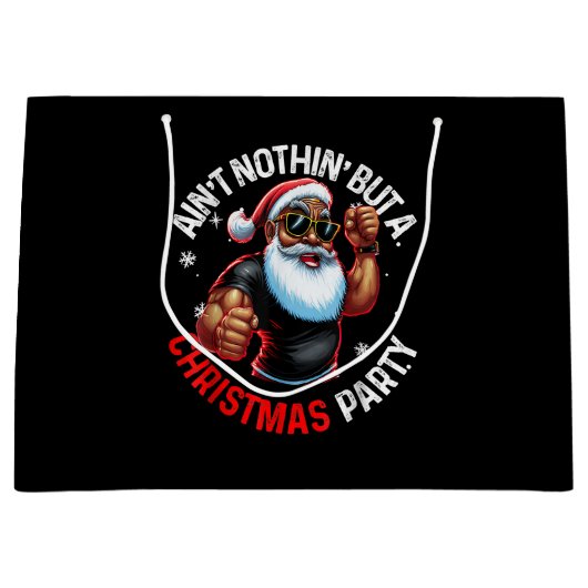 Afrikanischer Weihnachtsmann Pajama Große Geschenktüte (Vorderseite)