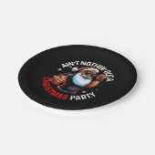 Afrikanischer Weihnachtsmann Pajama Pappteller (Schrägansicht)