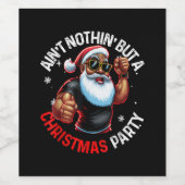 Afrikanischer Weihnachtsmann Pajama Weinetikett (Einzelnes Label)