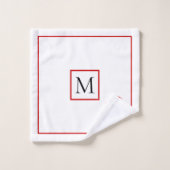 Afrikanischer Weihnachtsmann, Schneeflocken-Monogr Badhandtuch Set (Waschlappen)