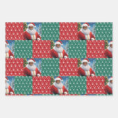 Afrikanischer Weihnachtsschnee in Rot und Grün Geschenkpapier Set (Vorderseite 2)
