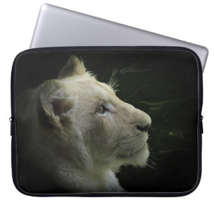 Afrikanischer Weißer Löwe Big Cat Wildlife Laptop Laptopschutzhülle