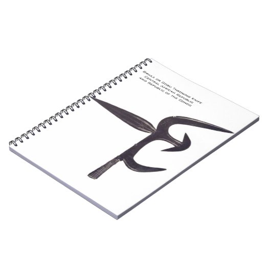 Afrikanischer werfender Messer-Entwurf Notizblock (Linke Seite)