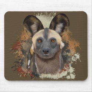 Afrikanischer Wilder Hund Erde Tones Wildlife Mousepad