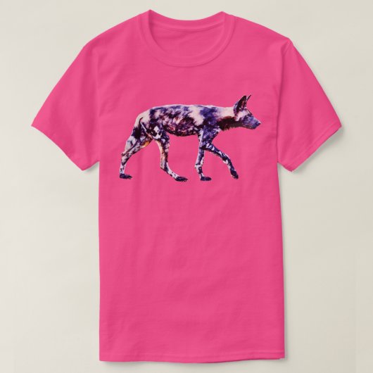 Afrikanischer Wilder Hund - Impressionist Artwork T-Shirt (Design vorne)