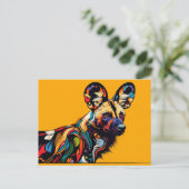 Afrikanischer Wilder Hund Postcard Postkarte (Stehend Vorderseite)