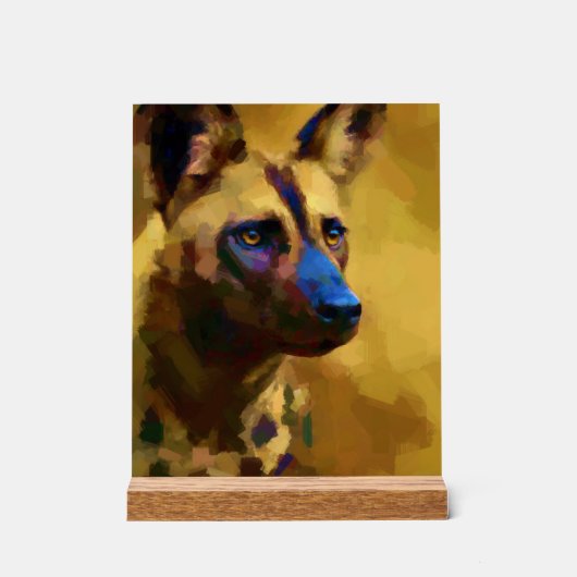 Afrikanischer Wildhund Acrylschild (Vorderseite)