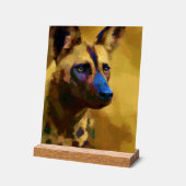 Afrikanischer Wildhund Acrylschild (Winkel)