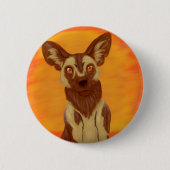 Afrikanischer Wildhund Button (Vorderseite)