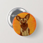 Afrikanischer Wildhund Button (Vorne & Hinten)
