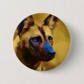 Afrikanischer Wildhund Button (Vorderseite)