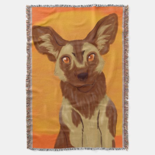 Afrikanischer Wildhund Decke (Vorderseite Vertikal)