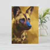 Afrikanischer Wildhund Einladung (Stehend Vorderseite)
