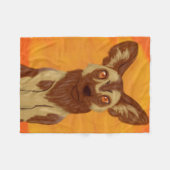 Afrikanischer Wildhund Fleecedecke (Vorderseite (Horizontal))