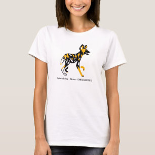 Afrikanischer Wildhund - Gemalter Hund - gefährdet T-Shirt