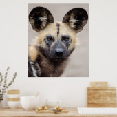 Afrikanischer Wildhund (Gemalter Hund) Poster (Küche)
