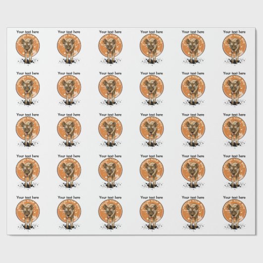 Afrikanischer Wildhund Geschenkpapier (Flach)