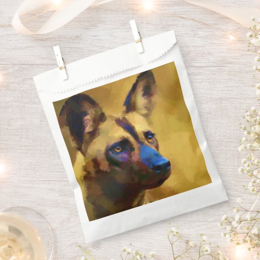 Afrikanischer Wildhund Geschenktütchen (Ausgeschnitten)
