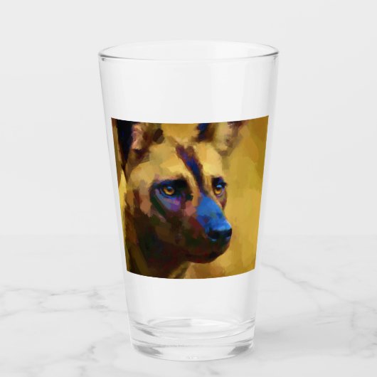 Afrikanischer Wildhund Glas (Vorderseite)